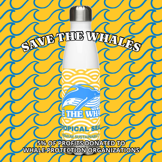 Save the Whales Stainless Steel Water Bottle - Tropical Seas Clothing 