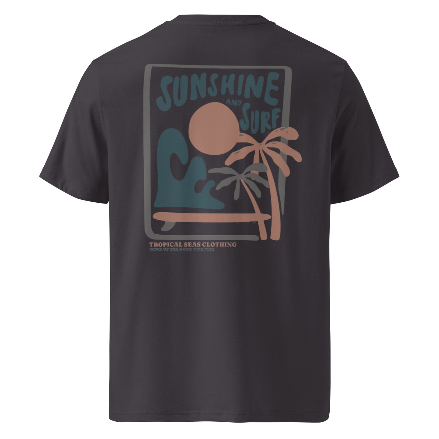 Tropical Sunshine & Surf organic cotton t-shirt - Sustainable T-shirt from Tropical Seas Clothing 