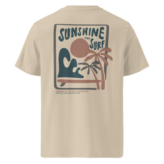 Tropical Sunshine & Surf organic cotton t-shirt - Tropical Seas Clothing 