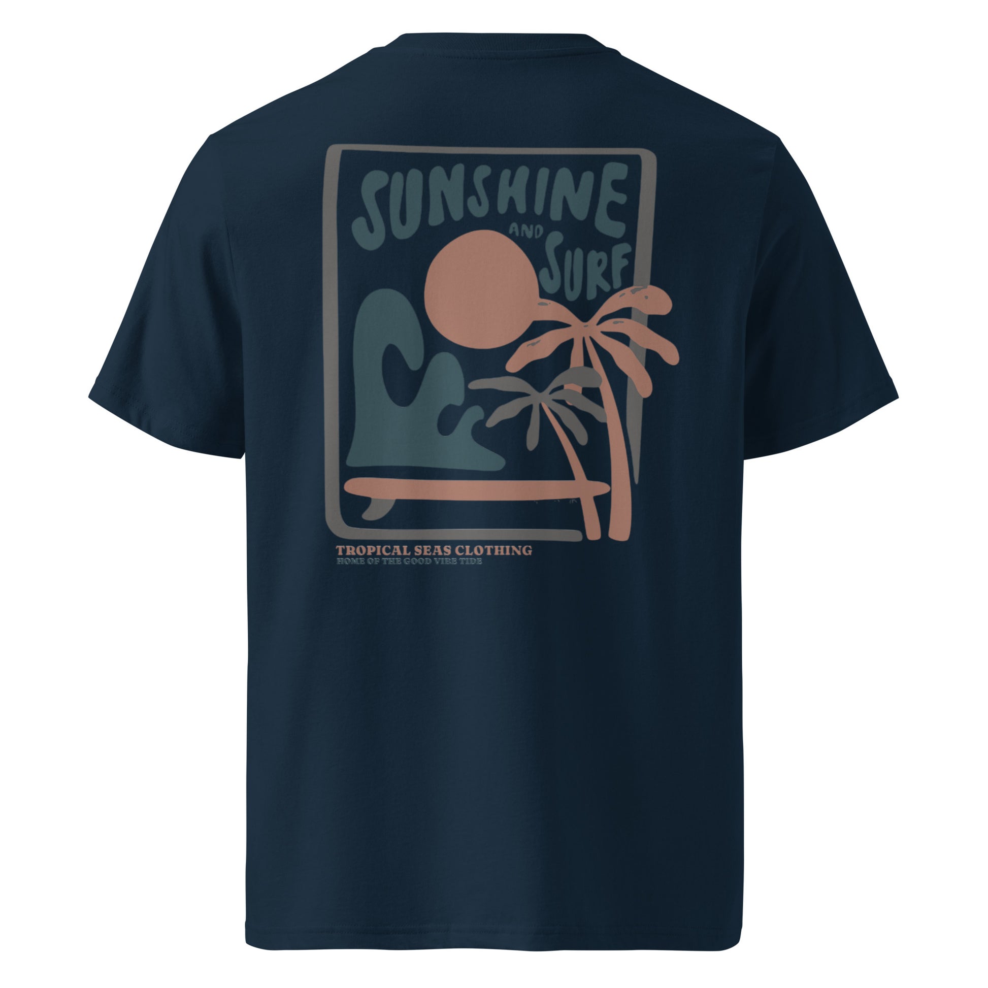 Tropical Sunshine & Surf organic cotton t-shirt - Sustainable T-shirt from Tropical Seas Clothing 