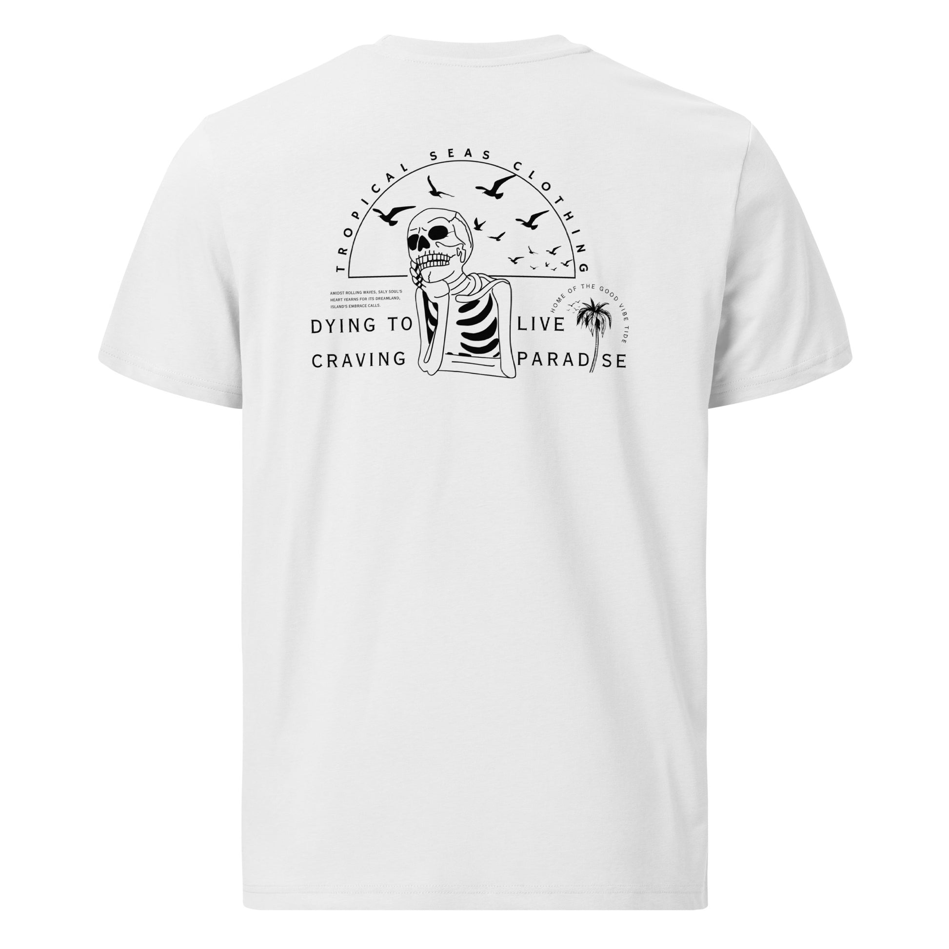 Craving Paradise Skeleton Organic Cotton t-shirt - Tropical Seas Clothing 