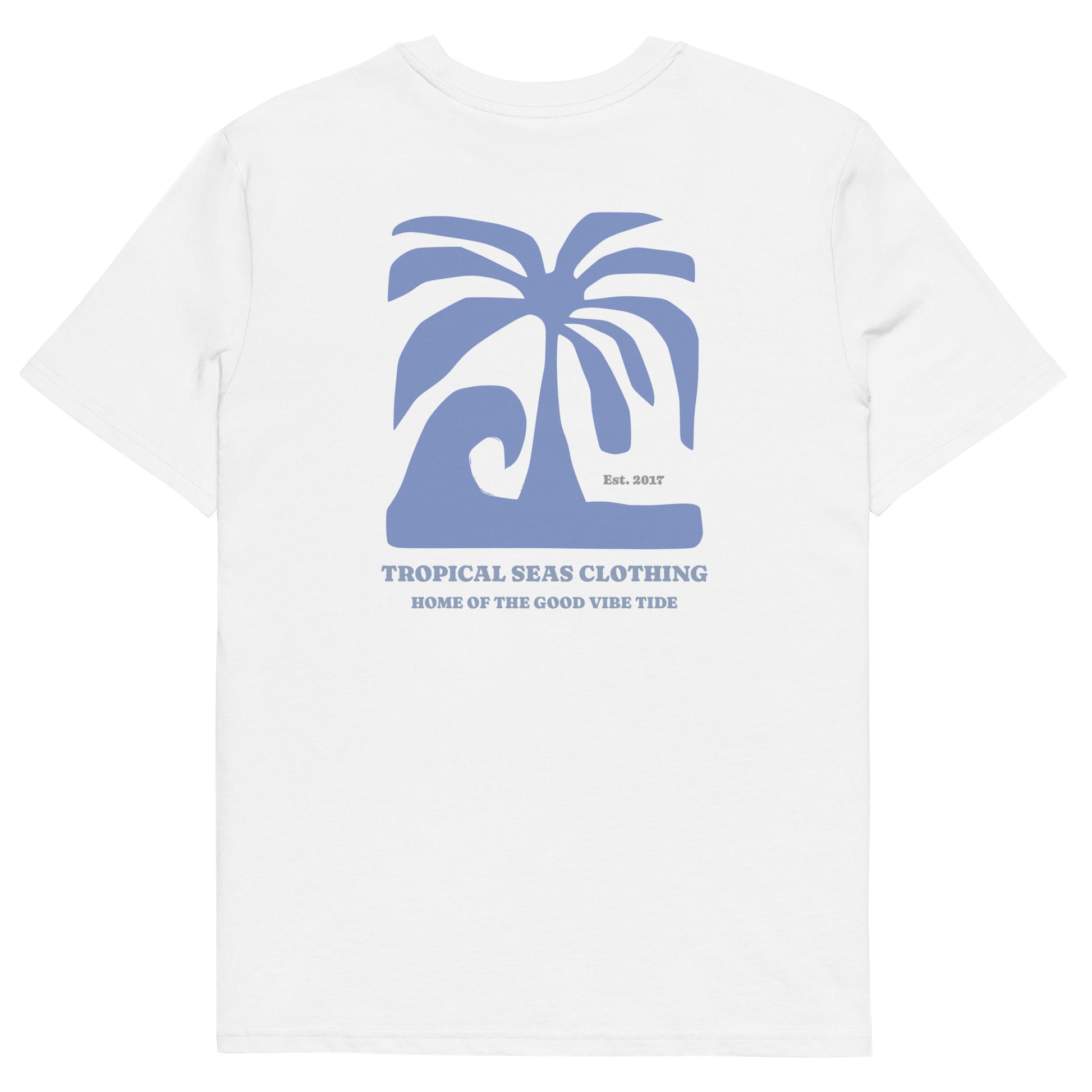 Blue Palm organic cotton t-shirt - Sustainable T-shirt from Tropical Seas Clothing 