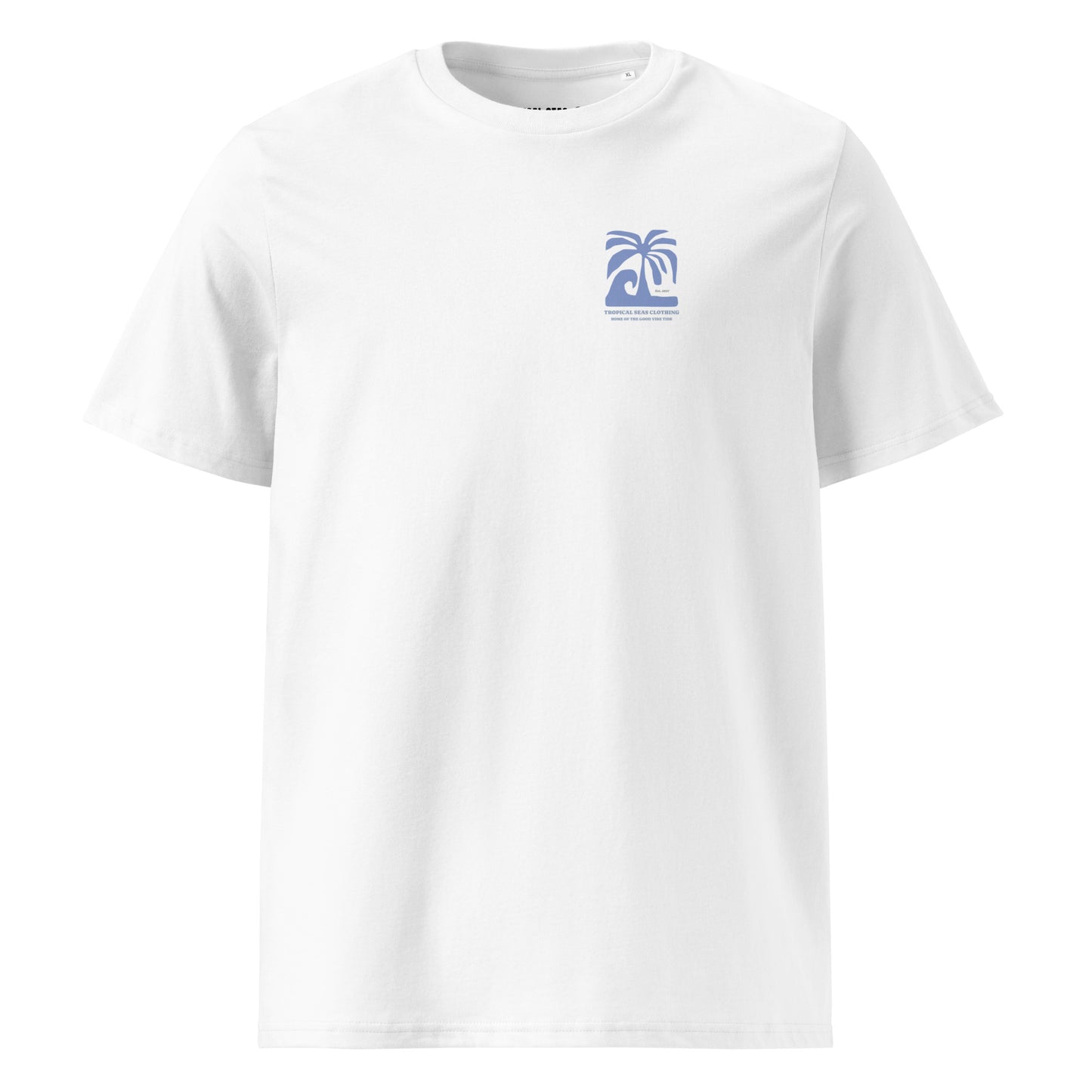 Blue Palm organic cotton t-shirt - Sustainable T-shirt from Tropical Seas Clothing 