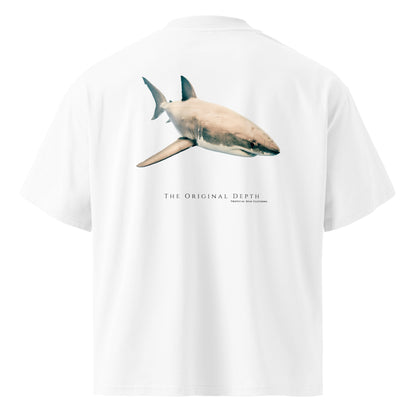 Back view of the Great White Shark T-shirt showing the shark and the Older Than Fear Itself wordmark