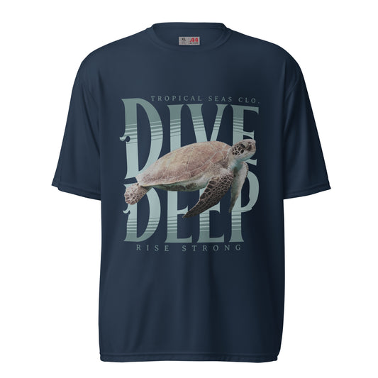 Dive Deep Sea Turtle Performance T-shirt - Tropical Seas Clothing 