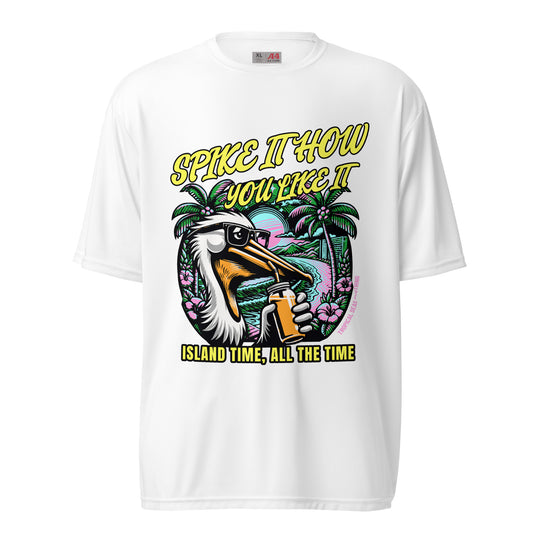 Spike It How You Like It Performance Pelican T-shirt - Tropical Seas Clothing 