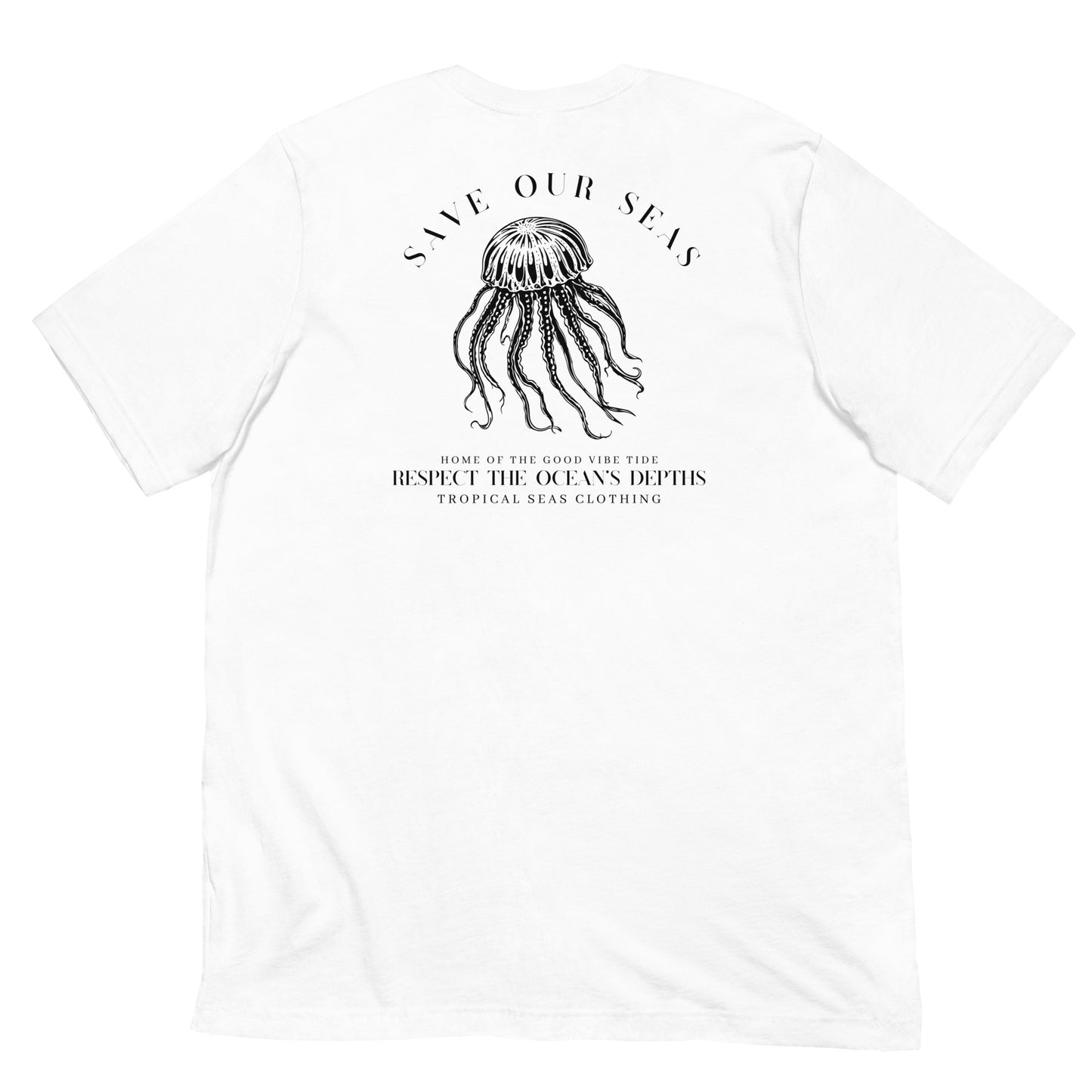 Respect the Depths - Jellyfish staple eco t-shirt - Sustainable T-shirt from Tropical Seas Clothing 