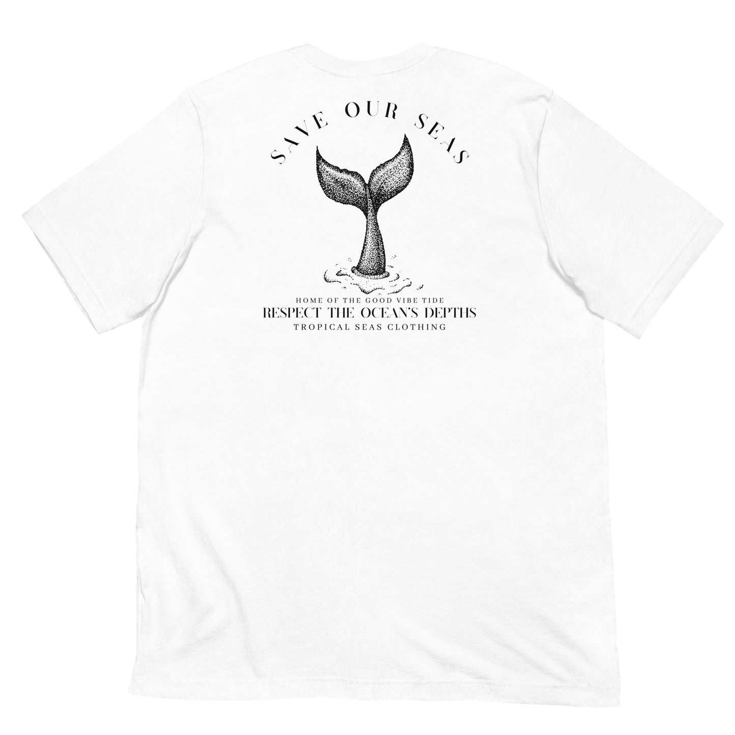 Respect the Depths Whale staple eco t-shirt - Sustainable T-shirt from Tropical Seas Clothing 