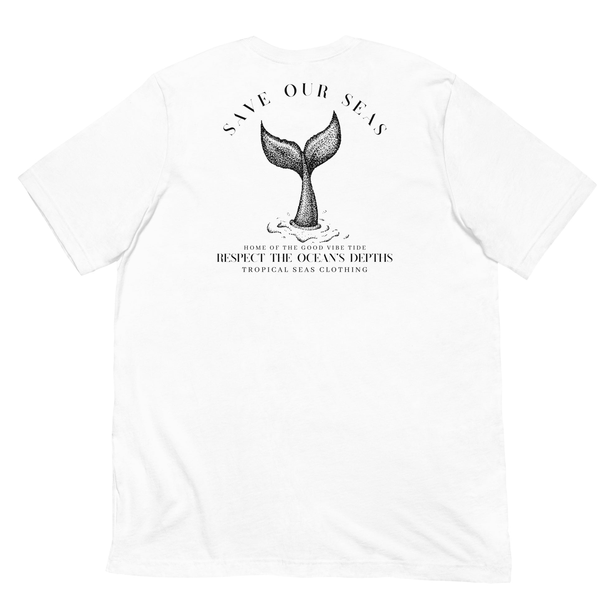 Respect the Depths Whale staple eco t-shirt - Sustainable T-shirt from Tropical Seas Clothing 