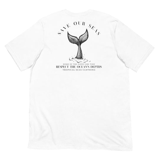 Respect the Depths Whale staple eco t-shirt