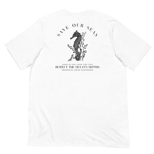 Respect the Depths Seahorse staple eco t-shirt