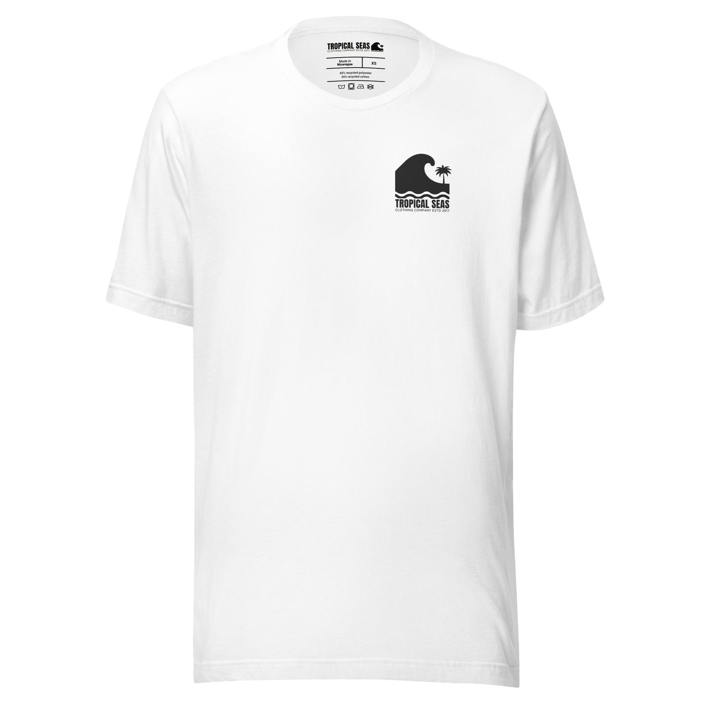 Respect the Depths Shark Silhouette Staple Eco T-shirt - Sustainable T-shirt from Tropical Seas Clothing 