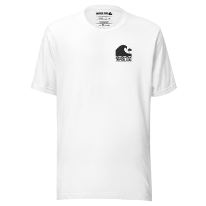 Respect the Depths Shark Silhouette Staple Eco T-shirt - Sustainable T-shirt from Tropical Seas Clothing 