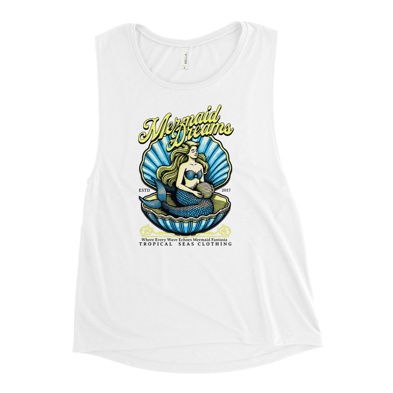 Ladies’ Tropical Mermaid Tank Top - Tropical Seas Clothing 