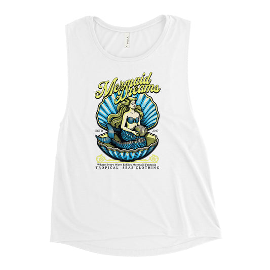 Ladies’ Tropical Mermaid Tank Top - Tropical Seas Clothing 